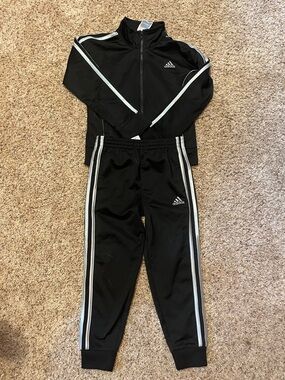 adidas Black Athletic Jacket with Logo Tag